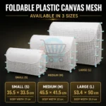 Foldable Plastic Canvas Mesh Sheet for Bag Making in Three Sizes