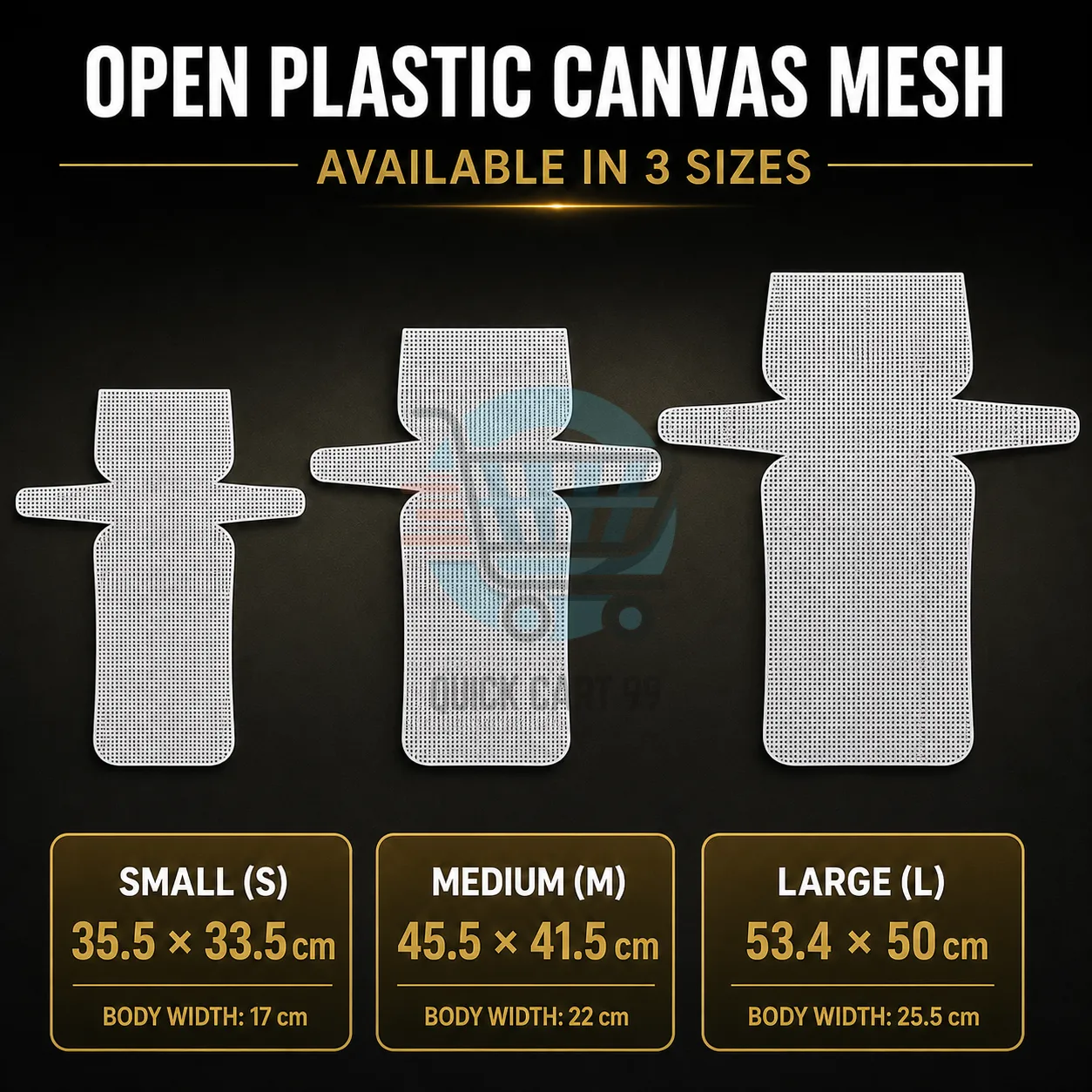 Foldable Plastic Canvas Mesh Sheet for Bag Making – 3 Sizes Foldable Plastic Canvas Mesh Sheet for Bag Making in Three Sizes