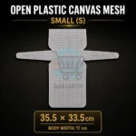 Foldable Plastic Canvas Mesh Sheet for Bag Making in Three Sizes