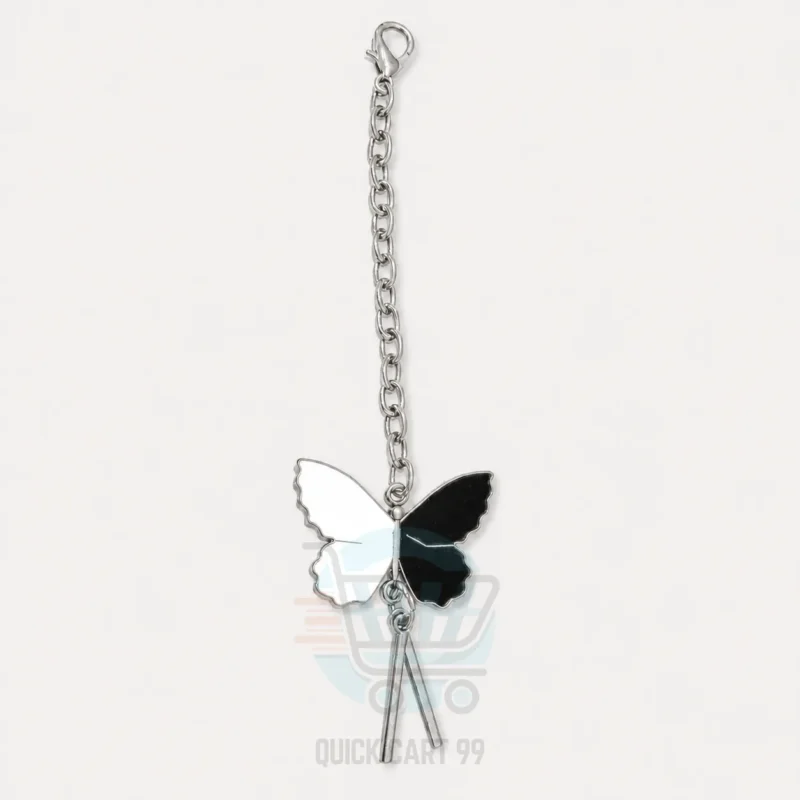 Gold and silver metal keychains in butterfly, ring, chain and clasp designs at Quick Cart 99.
