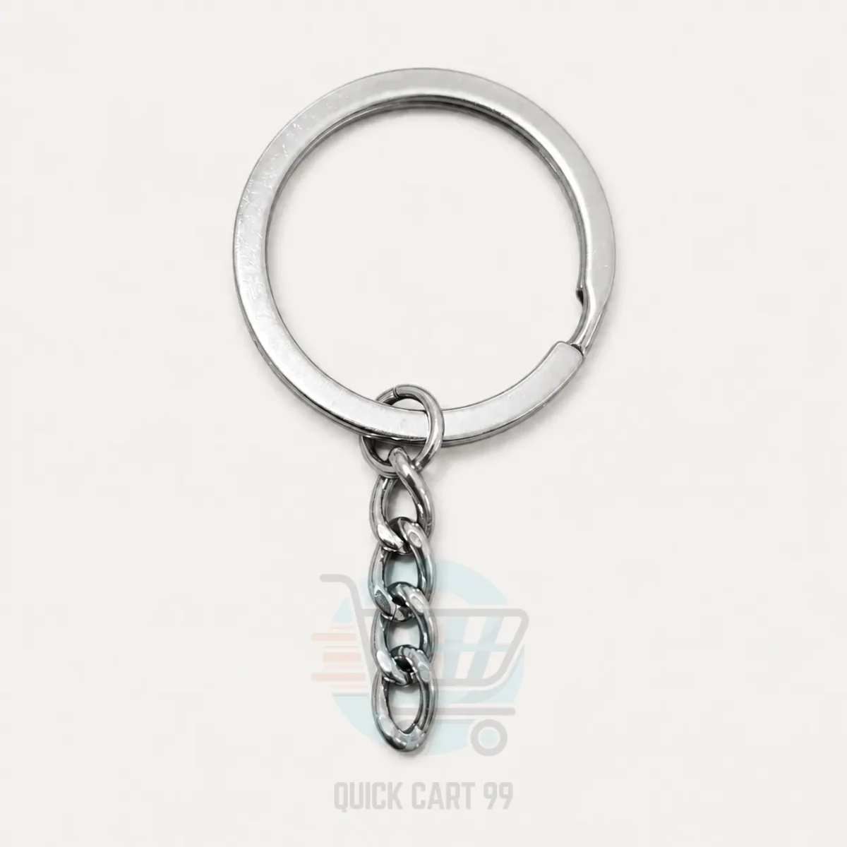 Gold and silver metal keychains in butterfly, ring, chain and clasp designs at Quick Cart 99.