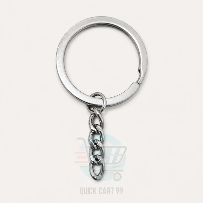 Gold and silver metal keychains in butterfly, ring, chain and clasp designs at Quick Cart 99.
