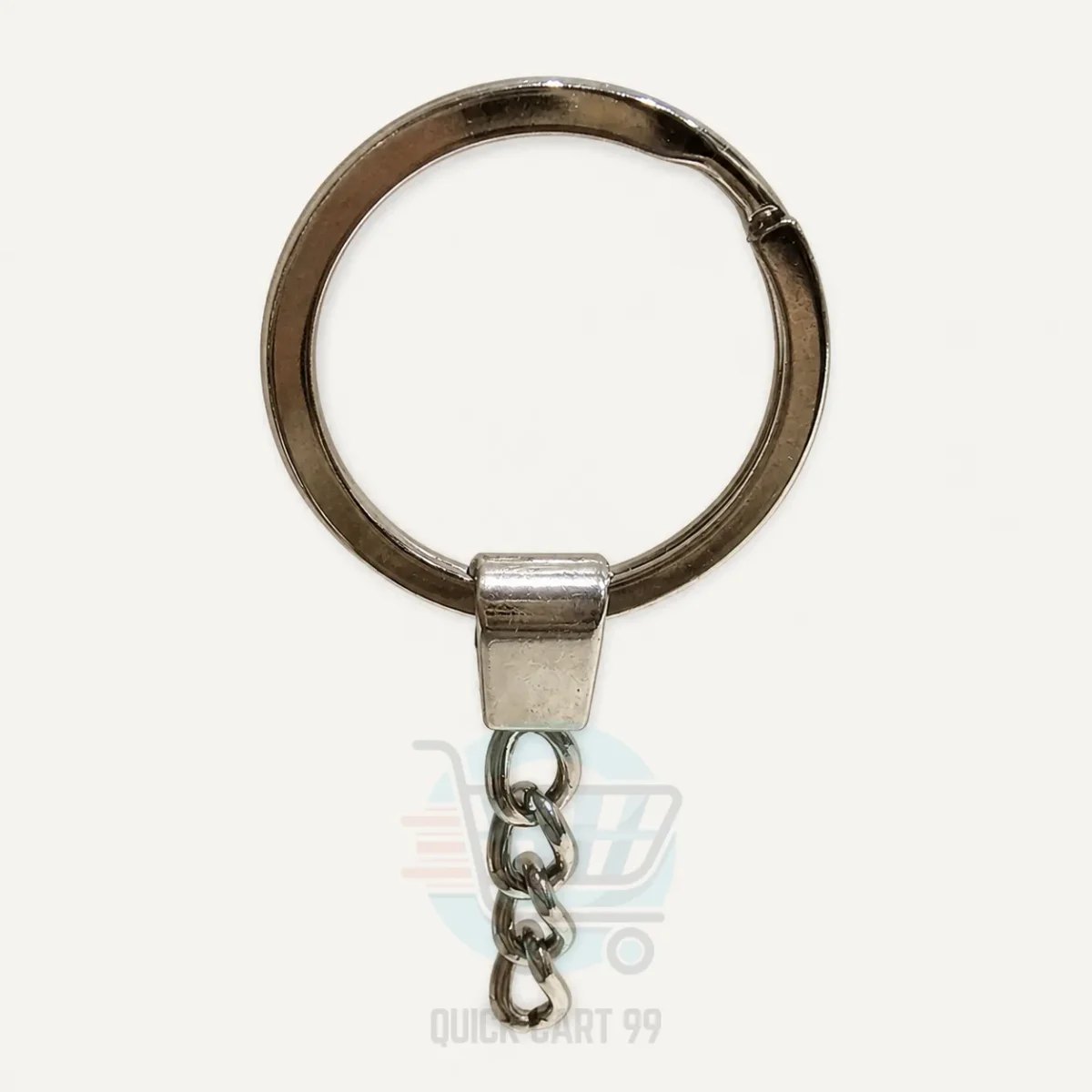 Gold and silver metal keychains in butterfly, ring, chain and clasp designs at Quick Cart 99.