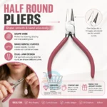 Jewelry Making Pliers with round nose, chain nose, long nose, side cutter, and half-round variants