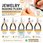 Jewelry Making Pliers with round nose, chain nose, long nose, side cutter, and half-round variants
