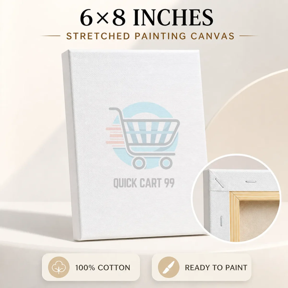 Mixed Size Painting Canvases pack of 5