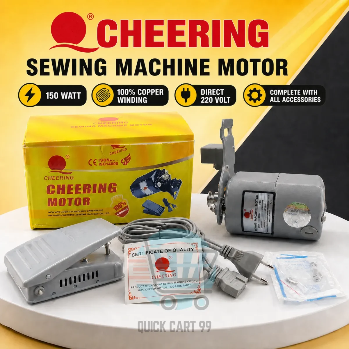 Q Cheering Sewing Machine Motor – 150W, 180W & 250W