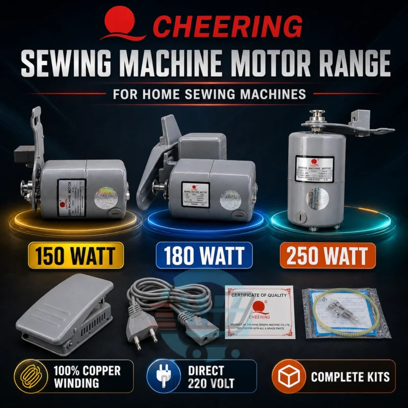 Q Cheering Sewing Machine Motor – 150W, 180W & 250W
