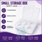 7 Compartment Clear Plastic Storage Box – Empty Organizer