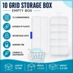 10-Grid Clear Plastic Organizer Box