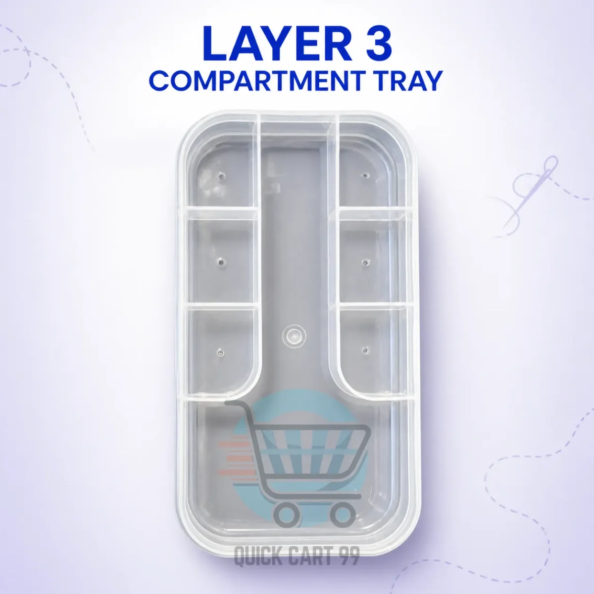54-Piece Complete Sewing Kit with 3-Layer Multi-Compartment Storage Box