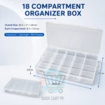 18-Compartment Transparent Organizer Box