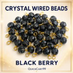 4mm Golden Crystal Hanging Beads for Jewellery Making