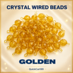4mm Golden Crystal Hanging Beads for Jewellery Making