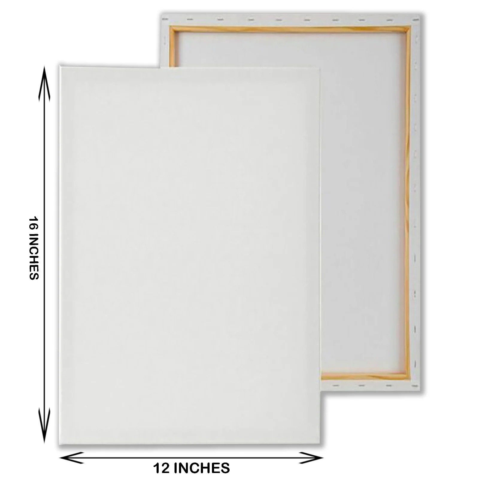2-Piece 12 × 16-Inch White Canvas Board Set 2-Piece 12 × 16-Inch White Canvas Board Set with Wooden Frames