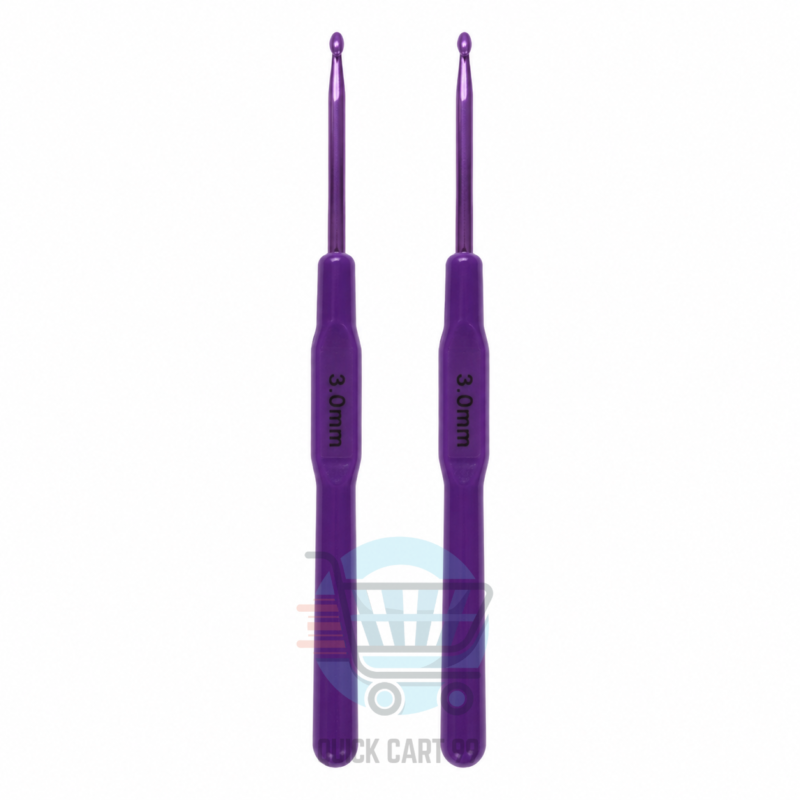 Plastic Handle Crochet Hook Set in assorted colours