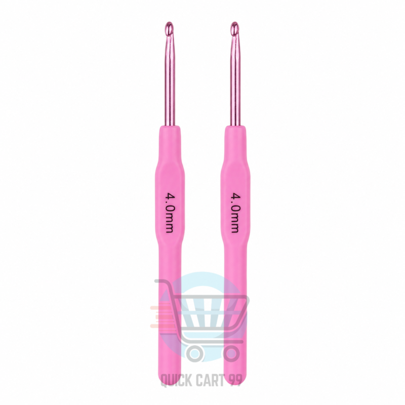 Plastic Handle Crochet Hook Set in assorted colours