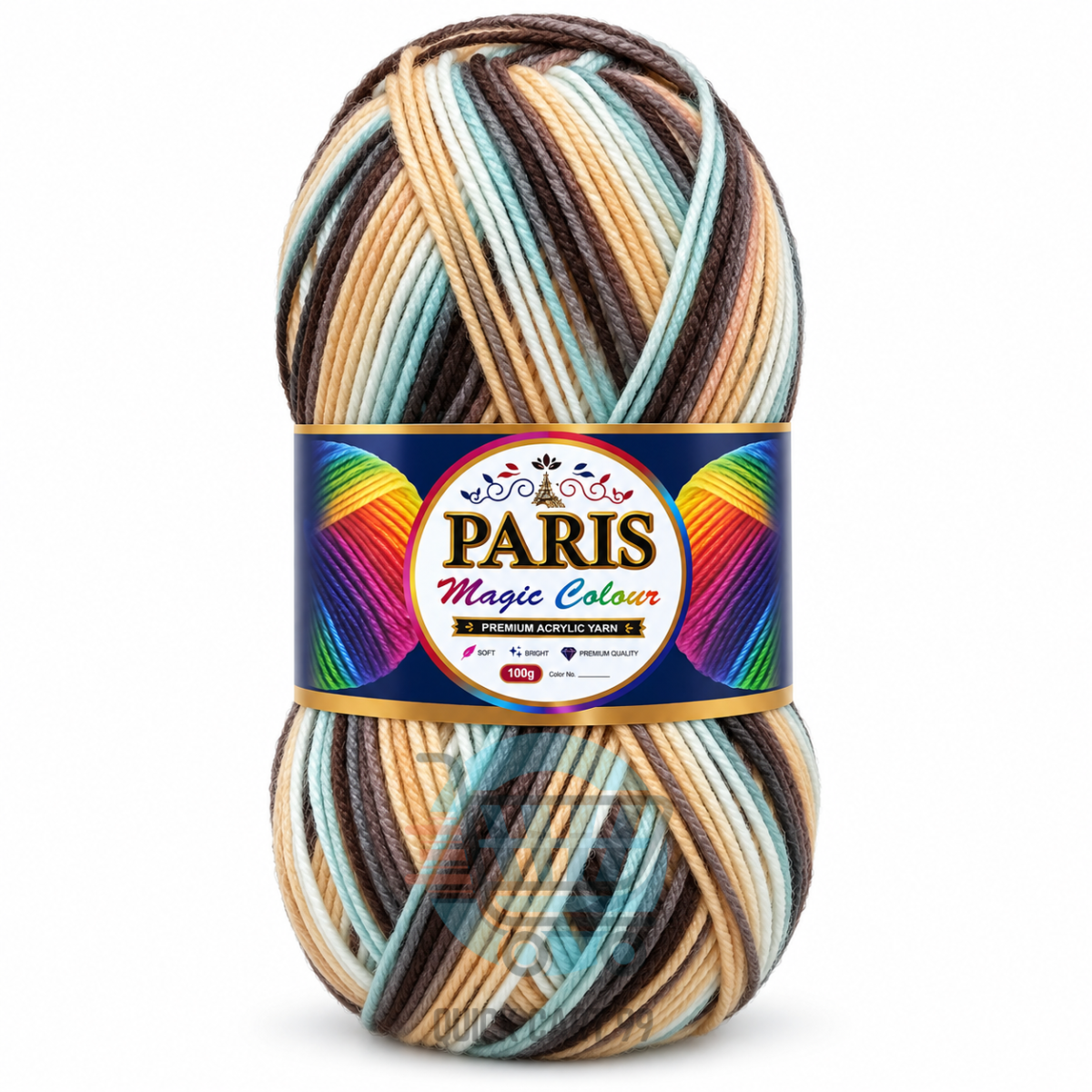 Paris Magic Colors Yarn multicolor acrylic DK ball