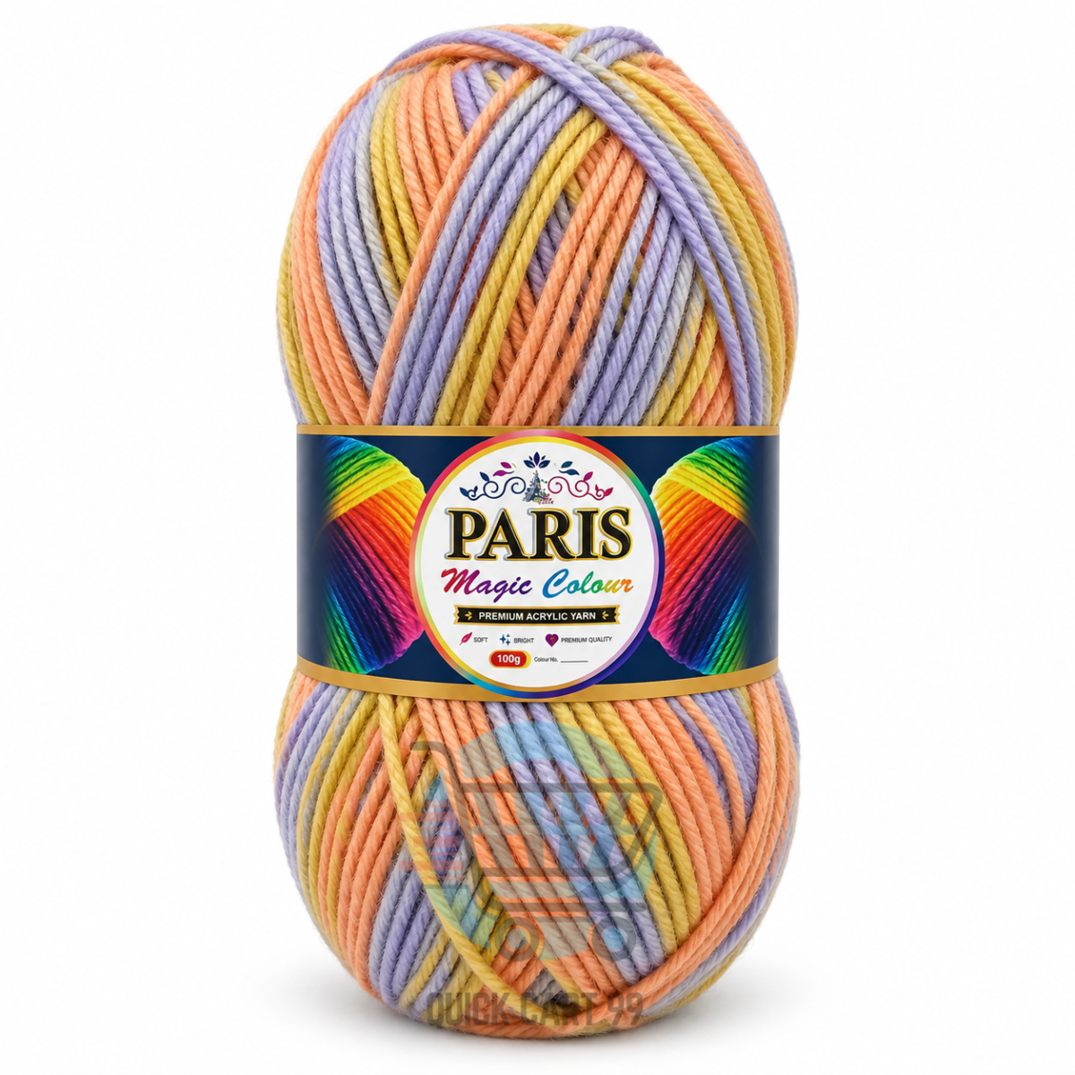 Paris Magic Colors Yarn multicolor acrylic DK ball