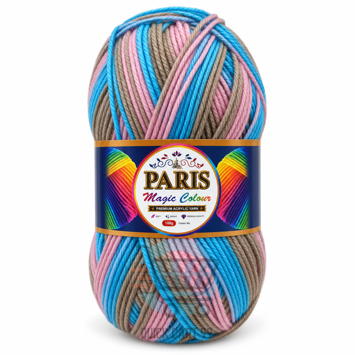 Paris Magic Colors Yarn multicolor acrylic DK ball