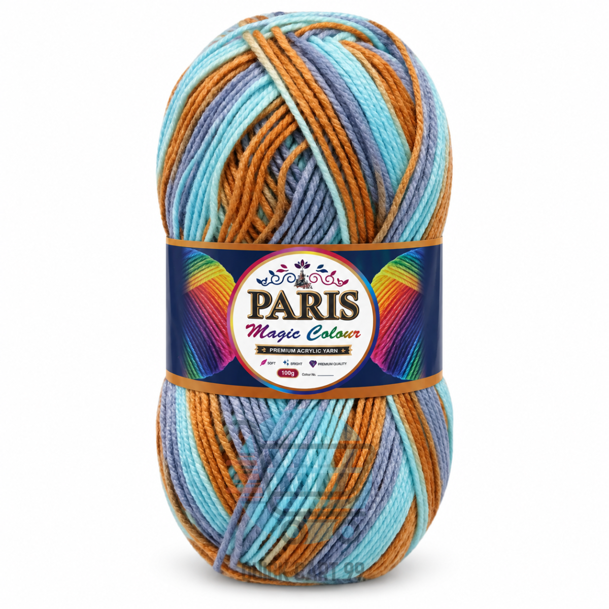 Paris Magic Colors Yarn multicolor acrylic DK ball