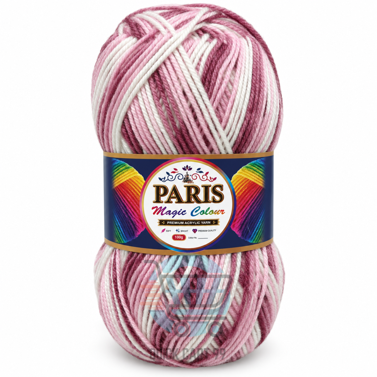 Paris Magic Colors Yarn multicolor acrylic DK ball