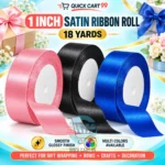 1 inch satin ribbon roll for gift wrapping and crafts