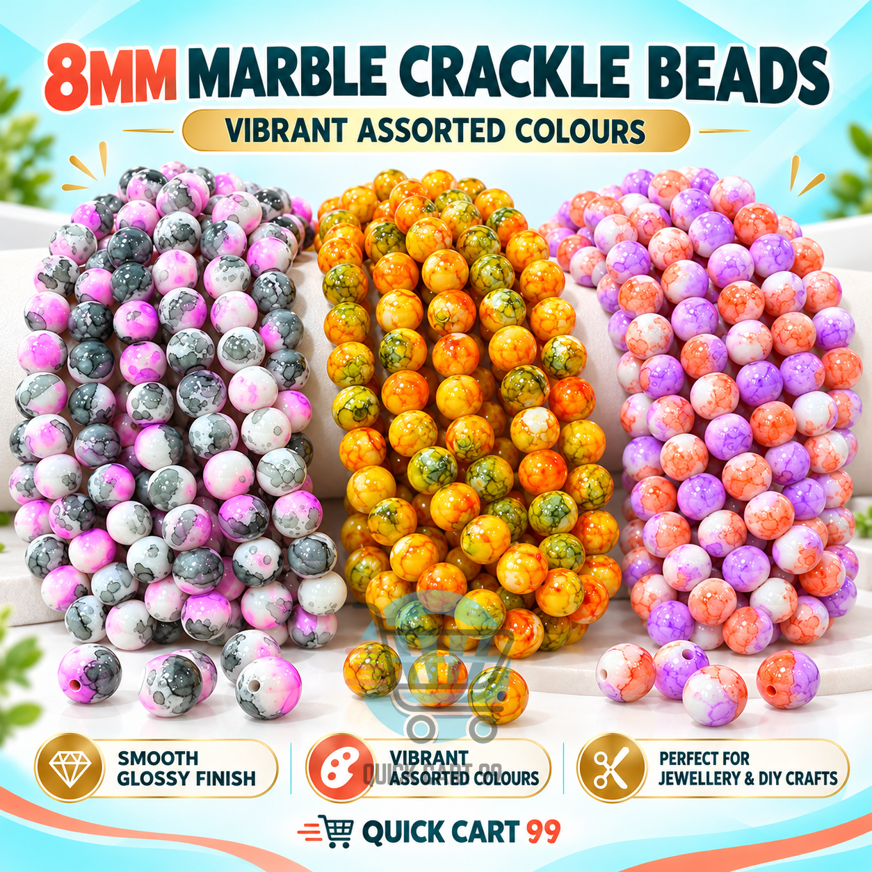 8mm Marble Crackles Beads 8mm Marble Crackle Beads Banner_{Num} 8mm Marble Crackle Beads – Assorted Colors for Jewelry