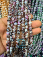8mm Marble Crackle Beads – Assorted Colors for Jewelry