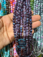 8mm Marble Crackle Beads – Assorted Colors for Jewelry