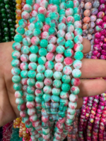8mm Marble Crackle Beads – Assorted Colors for Jewelry