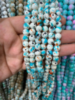 8mm Marble Crackle Beads – Assorted Colors for Jewelry