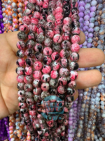 8mm Marble Crackle Beads – Assorted Colors for Jewelry