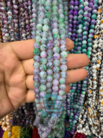 8mm Marble Crackle Beads – Assorted Colors for Jewelry