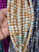 8mm Marble Crackle Beads – Assorted Colors for Jewelry