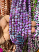 8mm Marble Crackle Beads – Assorted Colors for Jewelry