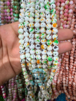 8mm Marble Crackle Beads – Assorted Colors for Jewelry