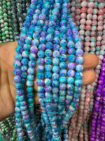 8mm Marble Crackle Beads – Assorted Colors for Jewelry