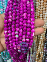 8mm Marble Crackle Beads – Assorted Colors for Jewelry