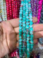 8mm Marble Crackle Beads – Assorted Colors for Jewelry