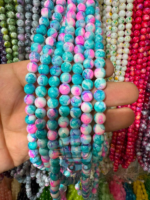8mm Marble Crackle Beads – Assorted Colors for Jewelry