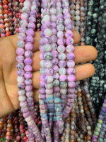 8mm Marble Crackle Beads – Assorted Colors for Jewelry