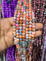 8mm Marble Crackle Beads – Assorted Colors for Jewelry