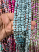 8mm Marble Crackle Beads – Assorted Colors for Jewelry