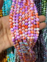 8mm Marble Crackle Beads – Assorted Colors for Jewelry