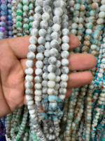 8mm Marble Crackle Beads – Assorted Colors for Jewelry