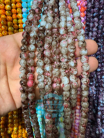 8mm Marble Crackle Beads – Assorted Colors for Jewelry