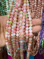 8mm Marble Crackle Beads – Assorted Colors for Jewelry