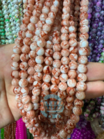 8mm Marble Crackle Beads – Assorted Colors for Jewelry