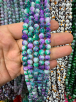 8mm Marble Crackle Beads – Assorted Colors for Jewelry